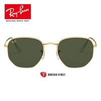 RayBan雷朋新款太阳镜时尚街头气质不规则墨镜 919631金色镜框深绿色镜片