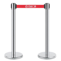 栏杆隔离带伸缩带警戒线警示柱隔离线排队A