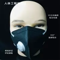 NABES/耐呗斯 NBS9501CP折叠耳带式无呼吸阀KP95防有机口罩