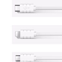 KUKE CC7 苹果/华为/安卓快充数据线三合一 手机一拖三充电器线iPhone 二合一 安卓+typ 白色