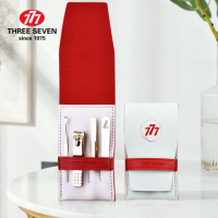 777(THREE SEVEN) 四件套(中号指甲刀 指甲锉 耳挖 美容镊)金色 TSG-1904G