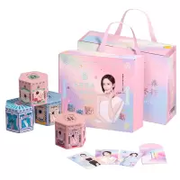 佟丽娅同款礼盒]老金磨方黑芝麻丸玫瑰乳钙椰浆丸4款装零食礼