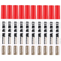 得力（deli）6801白板笔 可擦笔大容量白板用笔10支装