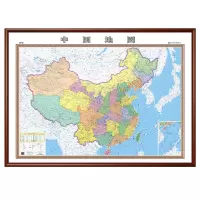仕杰 南阳市地图(实木外框. 尺寸 105*85)