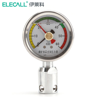 (新品)伊莱科矿用双针耐震压力表 BZY60(DN10母头) 0-80MPA