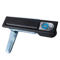 铁皮机箱柜门平面锁机箱锁MS818机柜平面锁 MS480-2--锌合金哑黑（方）