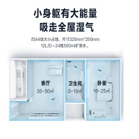 美的(Midea)除湿机/抽湿机 12L 家用地下室干衣净化吸湿器