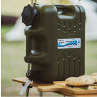 企购优品户外旅行露营食品级储水桶饮用纯净家用大容量便携水桶18.5L 橄榄绿