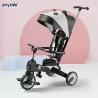 playkids 儿童手推车溜娃神器脚踏车幼儿宝宝多功能七合一折叠溜娃车滑步车 1-3-6岁 三轮车