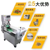 全新款304不锈钢切菜机 大型商用切菜机切片切丝切块机
