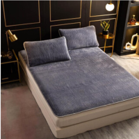 CaldiceKris(中国CK)北极绒乳胶床垫三件套CK-J1417(床垫*1+枕套*2) 1.8m*2m 蓝灰