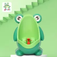 DuDi/青蛙嘟迪 母婴幼儿童宝宝小便器男孩挂墙式小便池儿童站立式便斗尿壶男童尿斗 拼接绿色
