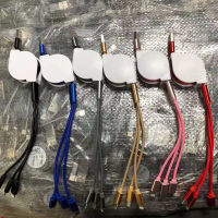 企购优品 3合1数据线 带充电头可伸缩可定制LOGO 10根/组