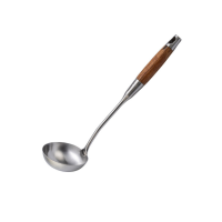 Momscook 不锈钢汤勺 加厚大汤勺 sus304 木柄汤勺YH-SL