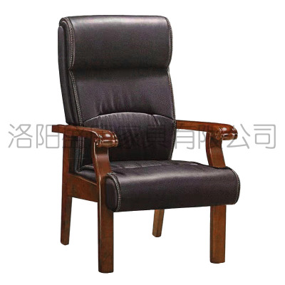 唐盛唐牛皮会议椅 舒适牛皮优质橡木环保油漆