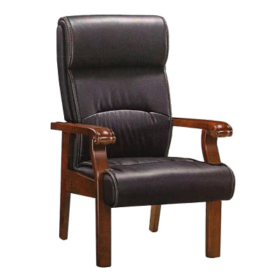刘利博 牛皮会议椅 头层牛皮优质橡木 环保油漆