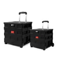 洁妈塑料折叠箱2轮购物车中号01