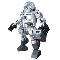 奥迪维思积木宇航员摆件中国神州飞船航天员拼装积木模型手办男孩玩具神舟飞船舱内服航天员HA390203