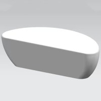 定制款 平底鹅卵石款坐凳 1.8*0.6*0.4m,靠墙切面长1.3米 玻璃钢 环保汽车漆 原图色