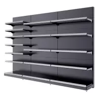 单面货架 每层承重30KG 6层900*400*1950MM 灰色