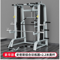 卧推深蹲架组合器材商用史密斯机龙门架多功能卧推杠铃架综合训练器械家用举重器材龙门架 史密斯深蹲架高配款(无配重)
