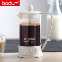 bodum 波顿法压壶 欧洲原装进口手冲咖啡壶煮咖啡杯过滤茶杯滤压小型过滤杯茶壶350ml 白色 10948-913