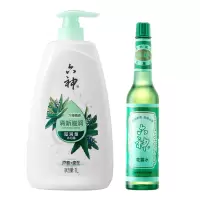 六神 花露水 195ml 经典玻瓶花露水 祛痱止痒+沐浴露 清新滋润沐浴乳(芦荟+麦冬)清新花香保湿不粘腻 1000m