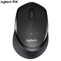 罗技(Logitech) M330 鼠标 无线鼠标 办公鼠标 静音鼠标 右手鼠标 黑色 自营 带无线2.4G接收器