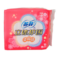 苏菲日用洁翼立体棉卫生巾10片