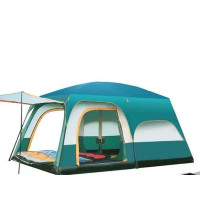 户外帐篷8-12人全自动野餐野外野营防雨 沙滩露营装备 帐篷套装+户外折叠桌椅