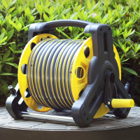 家用水枪软管盘管水管收纳架 大号车架+30米4分水枪套装