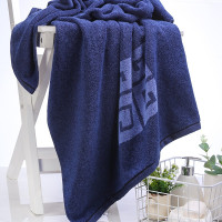 金号 舒特曼S3206花式线提缎浴巾蓝色 73*150cm