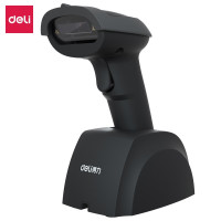 得力deli14951W条码扫描枪一维码 扫码枪 扫描器 超市/商场商品扫描 14951W带底座充电式一维激光扫描枪