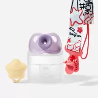 babycare安抚奶嘴新生婴儿鸭嘴奶嘴仿真母乳实感3个月宽口径奶嘴[M]伊维尼星星-洛克黄(带奶嘴链)
