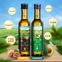 爷爷的农场DHA营养冷榨宝宝孕妇可用辅食添加油核桃油牛油果油250ml*2