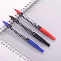 得力(deli)细杆双头多用物流油性记号笔 勾线笔会议签字笔马克笔黑色12支/盒 S831