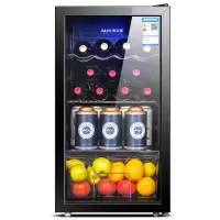 Zs-奥克斯(AUX)欧式红酒柜冰吧冷藏柜恒温玻璃展示柜 家用商用办公室迷你小型单门电冰箱 茶叶保鲜柜 118系列