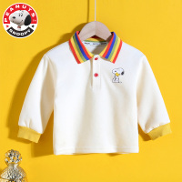 史努比(SNOOPY)男童t恤长袖春秋款儿童薄款上衣宽松中小童男孩翻领POLO衫韩版潮AE076-HCB306