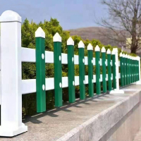 栅栏草坪护栏隔离栏PVC塑钢花园围栏栅栏花坛草坪护栏 30厘米高(墨绿色)带立柱PVC塑钢,高30cm,长3m