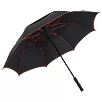 美度(MAYDU)1米35大型高尔夫晴雨伞 创意男士商务防风长柄雨伞 M1128黑色