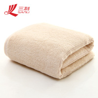 三利(SANLI) 纯色浴巾单条礼盒装颜色随机毛巾 白色