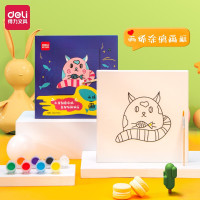 得力73904-5_丙烯涂鸦画框(小猫)(混)(套)