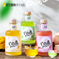 苏宁宜品认证果酒3瓶混合装低度微醺女士甜水果酒238ml 苹果芒果蜜桃酒各1瓶 送酒杯1个
