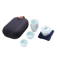 方然陶瓷 青瓷盖碗旅行茶具C09032