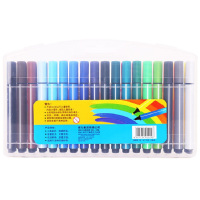 得力 水彩笔 70659 粗三角杆 36色 可洗 (盒)