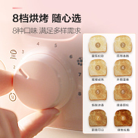 多士炉 吐司机 HD2584全自动家用烤面包机 内置烘烤架带塑料防尘盖 粉