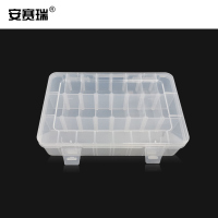 安赛瑞 塑料透明零件盒 工具分类箱 电子元器件存储盒 存储盒 24格 20.2 ×13.7×3.8cm 28580