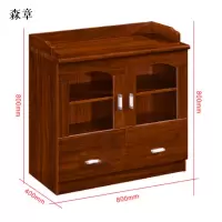 森章(家具)现代中式办公储物柜餐边柜 (两门)800*400*800mm SZCG-08 /组