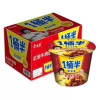 一桶半桶装方便面 红烧牛肉味 12桶/箱