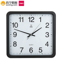 得力(deli) 挂钟 8824 380*360*25mm 黑色 单只装